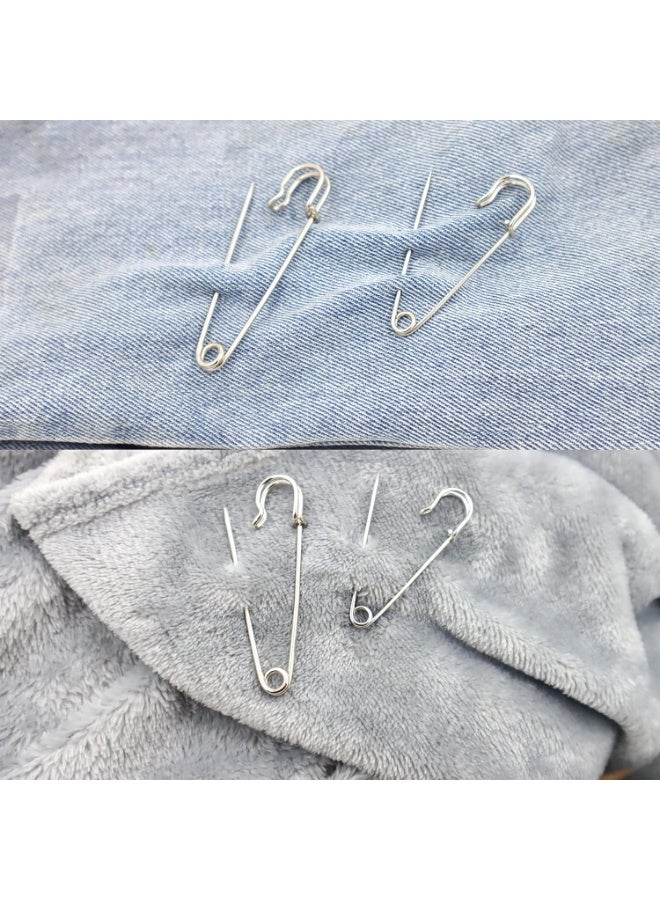 Metal Safety Pin, Silver, Steel, Large, Classic Easy to Handle Need to Temporarily Fix Clothes, or Repair a Torn Cloth, (15) - Image 4